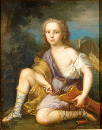 Cupidon de pierre gobert huile sur toile 91 5x73 8 1662 1744